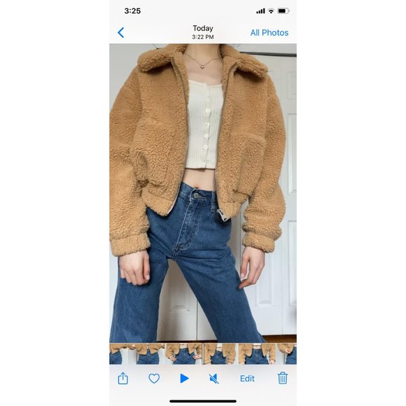 Urban Outfitter Teddy Jacket in honey - Picture 3 of 6